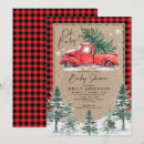 Search for red truck baby shower invitations Rustic