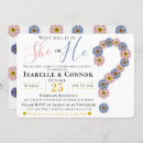 Search for he or she gender reveal invitations Pink