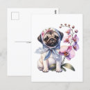 Search for pug postcards Watercolor