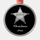 Search for sheriff christmas tree decorations Policeman
