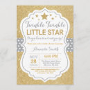 Search for twinkle little star invitations Gold glitter