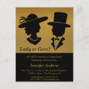 Search for lady 4x5 invitations Gold