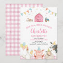 Search for pink farm invitations Oink baa moo