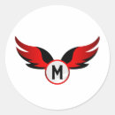 Search for wings round stickers Fly