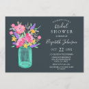 Search for mason jar bridal shower invitations Teal