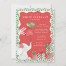 Search for white elephant christmas invitations Watercolor
