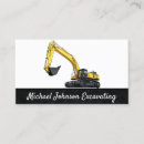 Search for excavation business cards Excavator operator