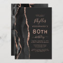 Search for rose gold and black birthday invitations Trendy