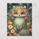 Search for flower fox postcards Vintage
