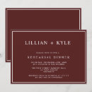 Search for chic rehearsal dinner invitations Simple