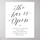 Search for open bar free drinks wedding signs Calligraphy