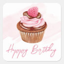 Search for happy birthday pink cake stickers Cupcake