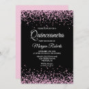 Search for pink black quinceanera invitations Glitter