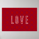 Search for love valentine posters Red