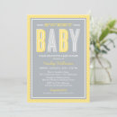 Search for yellow and grey baby shower invitations For her