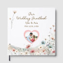 Search for wildflowers wedding guest books Dusty blue