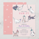 Search for pink cats invitations Kitty cat