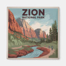 Search for zion national park magnets Vintage