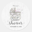 Search for baby carriage shower stickers It's a girl