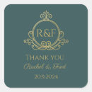 Search for elegant green wedding stickers Vintage