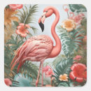 Search for tropical bird stickers Pink flamingo
