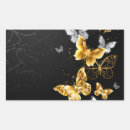 Search for butterfly rectangle stickers Gold