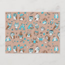 Search for owl pattern postcards Owls