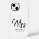 Search for just married iphone cases Black and white