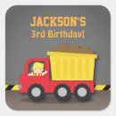 Search for construction party stickers Trucks