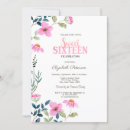 Search for garden sweet 16 invitations Pink