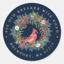 Search for red cardinal return address labels Elegant