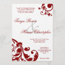 Search for crimson and white wedding invitations Red
