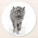 Search for black wolf coasters Wild