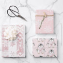 Search for pink penguin wrapping paper Girly