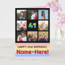 Search for 41st birthday cards Forty first birthday