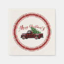 Search for vintage truck napkins Red and green