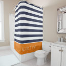 Search for navy and orange shower curtains Nautical
