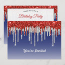 Search for red white and blue invitations Trendy