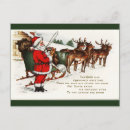 Search for santa sleigh reindeer cards Vintage santa claus