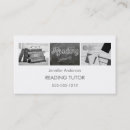 Search for reading tutor business cards Simple