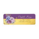 Search for purple rose return address labels Gold
