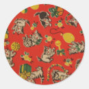 Search for cat playing stickers Vintage