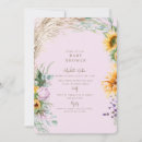 Search for boho sunflower baby shower invitations Pink