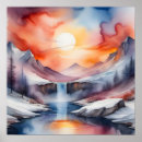 Search for watercolor waterfall art Beautiful