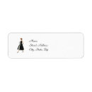 Search for black dress return address labels Black and white