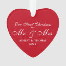 Search for red heart christmas tree decorations Couple