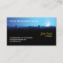 Search for city skyline business cards Night