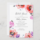 Search for poppy bridal shower invitations Watercolor