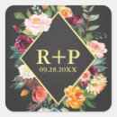 Search for floral chalkboard wedding stickers Bride and groom
