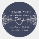 Search for navy blue and silver wedding stickers Script